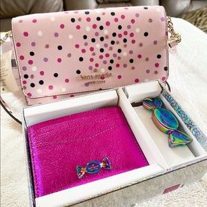 Kate Spade Pink Polka Dot Crossbody Bag